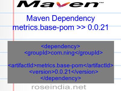 Maven dependency of metrics.base-pom version 0.0.21