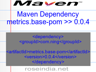 Maven dependency of metrics.base-pom version 0.0.4