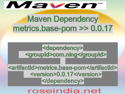 Maven dependency of metrics.base-pom version 0.0.17