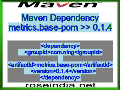 Maven dependency of metrics.base-pom version 0.1.4
