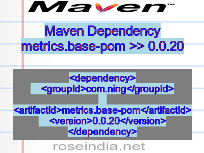 Maven dependency of metrics.base-pom version 0.0.20
