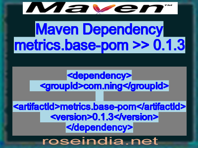 Maven dependency of metrics.base-pom version 0.1.3