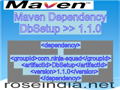 Maven dependency of DbSetup version 1.1.0