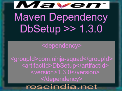 Maven dependency of DbSetup version 1.3.0