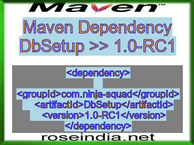 Maven dependency of DbSetup version 1.0-RC1