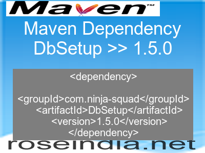 Maven dependency of DbSetup version 1.5.0