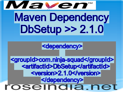 Maven dependency of DbSetup version 2.1.0