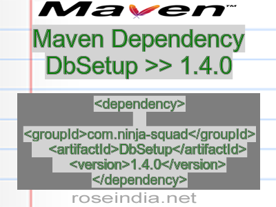 Maven dependency of DbSetup version 1.4.0