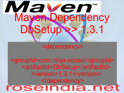 Maven dependency of DbSetup version 1.3.1