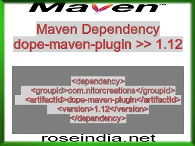 Maven dependency of dope-maven-plugin version 1.12