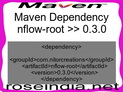Maven dependency of nflow-root version 0.3.0