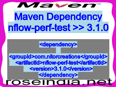 Maven dependency of nflow-perf-test version 3.1.0