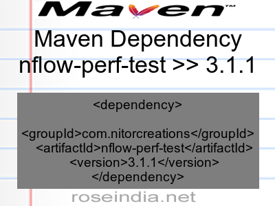 Maven dependency of nflow-perf-test version 3.1.1