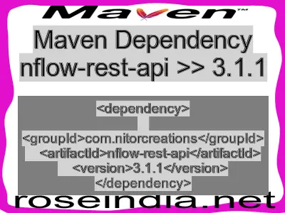 Maven dependency of nflow-rest-api version 3.1.1