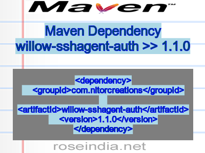 Maven dependency of willow-sshagent-auth version 1.1.0
