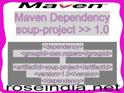 Maven dependency of soup-project version 1.0