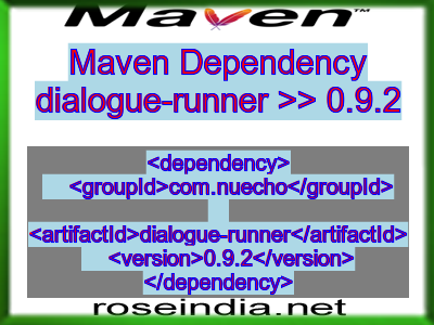 Maven dependency of dialogue-runner version 0.9.2
