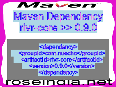 Maven dependency of rivr-core version 0.9.0