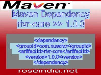 Maven dependency of rivr-core version 1.0.0