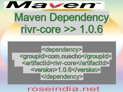 Maven dependency of rivr-core version 1.0.6