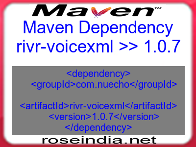 Maven dependency of rivr-voicexml version 1.0.7