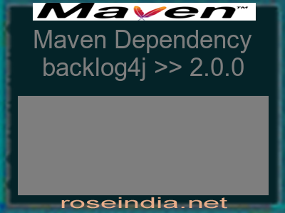 Maven dependency of backlog4j version 2.0.0