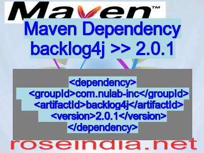 Maven dependency of backlog4j version 2.0.1