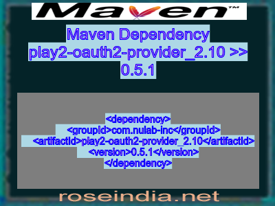 Maven dependency of play2-oauth2-provider_2.10 version 0.5.1