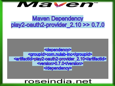 Maven dependency of play2-oauth2-provider_2.10 version 0.7.0
