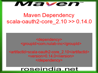 Maven dependency of scala-oauth2-core_2.10 version 0.14.0