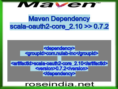 Maven dependency of scala-oauth2-core_2.10 version 0.7.2