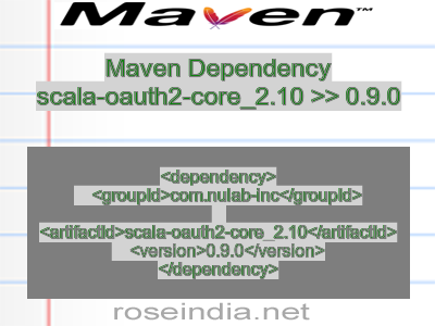 Maven dependency of scala-oauth2-core_2.10 version 0.9.0