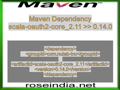 Maven dependency of scala-oauth2-core_2.11 version 0.14.0