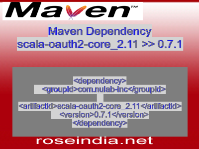 Maven dependency of scala-oauth2-core_2.11 version 0.7.1