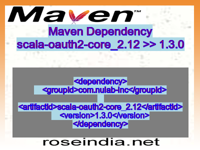 Maven dependency of scala-oauth2-core_2.12 version 1.3.0