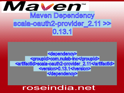 Maven dependency of scala-oauth2-provider_2.11 version 0.13.1