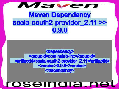 Maven dependency of scala-oauth2-provider_2.11 version 0.9.0