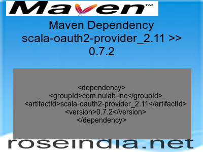 Maven dependency of scala-oauth2-provider_2.11 version 0.7.2