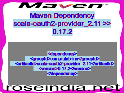 Maven dependency of scala-oauth2-provider_2.11 version 0.17.2