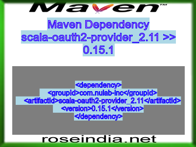 Maven dependency of scala-oauth2-provider_2.11 version 0.15.1