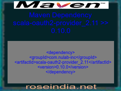 Maven dependency of scala-oauth2-provider_2.11 version 0.10.0