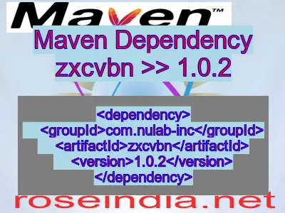 Maven dependency of zxcvbn version 1.0.2