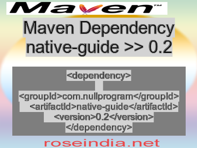 Maven dependency of native-guide version 0.2