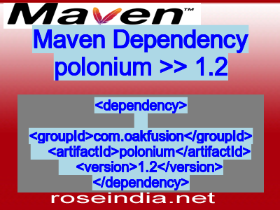 Maven dependency of polonium version 1.2