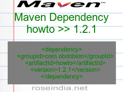 Maven dependency of howto version 1.2.1