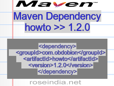Maven dependency of howto version 1.2.0