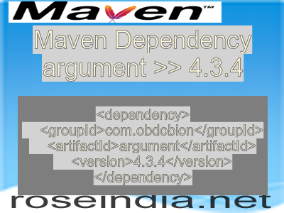 Maven dependency of argument version 4.3.4