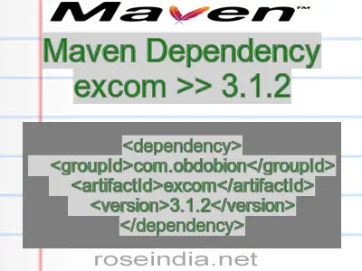 Maven dependency of excom version 3.1.2