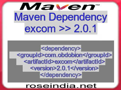 Maven dependency of excom version 2.0.1