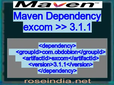 Maven dependency of excom version 3.1.1